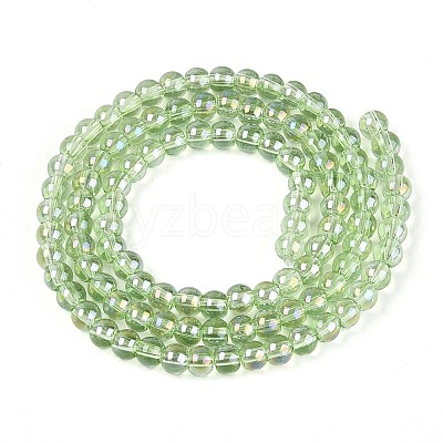 Electroplate Transparent Glass Beads Strands GLAA-T032-T4mm-AB17-1