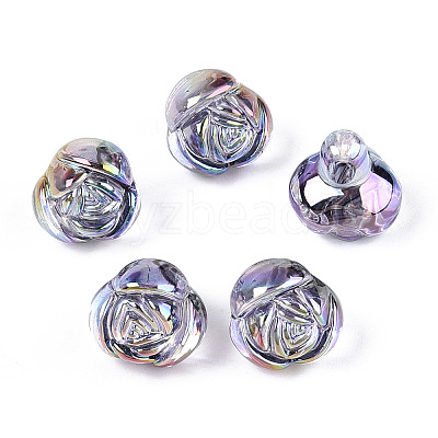 Electroplate Transparent Acrylic Beads PACR-CJC0008-08D-1