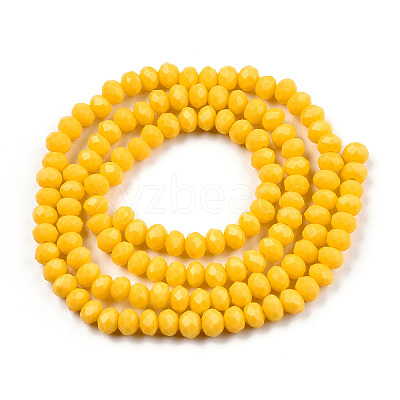 Opaque Solid Color Glass Beads Strands EGLA-A034-P6mm-D29-1