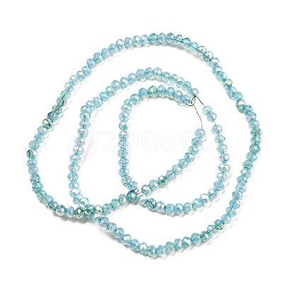 Transparent Baking Paint Glass Beads Strands DGLA-F002-02B-02-1