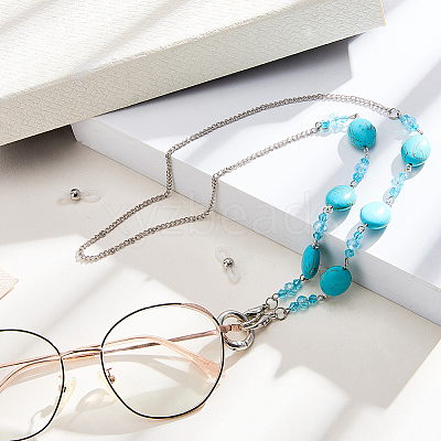 Acrylic Oval Beads Eyeglass Chains AJEW-CN0006-71A-1