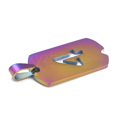 Ion Plating(IP) 304 Stainless Steel Pendants STAS-O127-A04-1