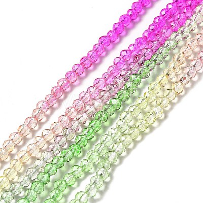 Transparent Gradient Color Glass Beads Strands X1-GLAA-H021-01B-22-1