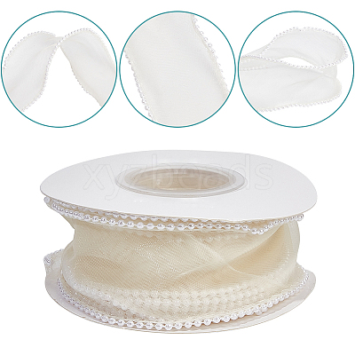 Polyester Organza Ribbons SRIB-WH20020-004B-1