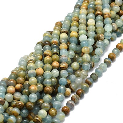 Natural Blue Calcite Beads Strands G-E576-09B-1