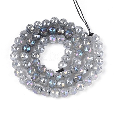 Anti-Tarnish Electroplate Glass Beads Strands GLAA-N064-6mm-01-1