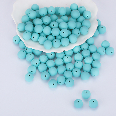 Round Silicone Focal Beads SI-JX0046A-46-1