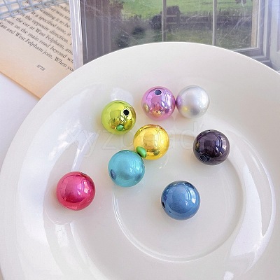 Opaque Acrylic Beads X-OACR-P024-02-1