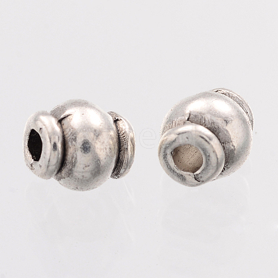 Barrel Tibetan Silver Spacer Beads LS-AB608-1