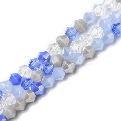 Electroplate Glass Beads Strands EGLA-D018-02E-1
