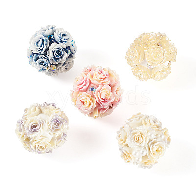 Handmade Rhinestone Clay Pave Beads CLAY-TAC0015-02C-1