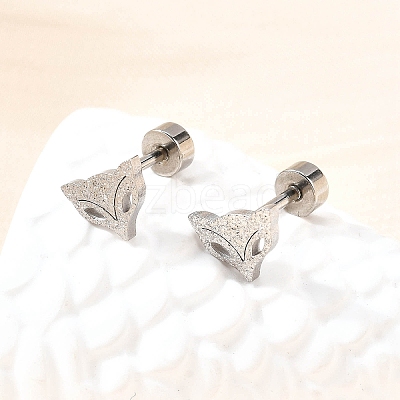 304 Stainless Steel Stud Earrings EJEW-H161-01P-A-1