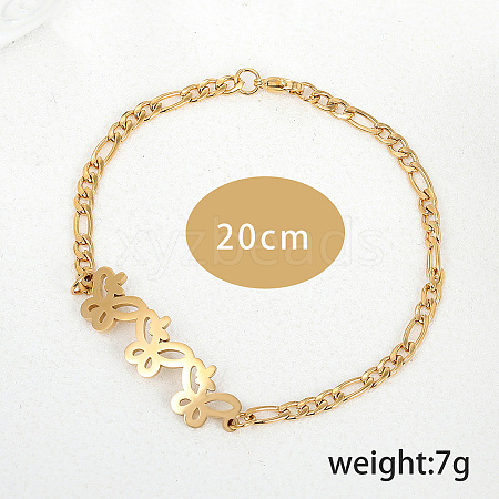 Stainless Steel Figaro Chains Bracelets MO4698-1