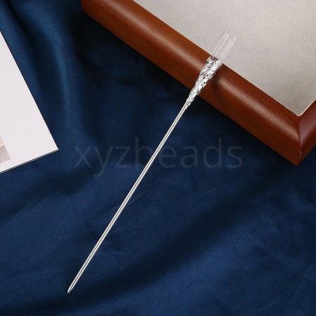 Electroplated Natural Quartz Crystal Hair Sticks PW-WG9F495-06-1