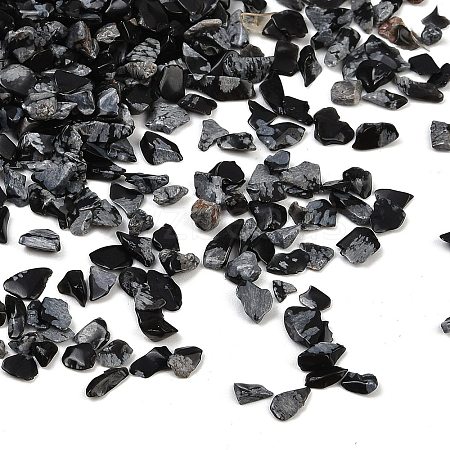 Natural Snowflake Obsidian Beads G-U032-A08-1