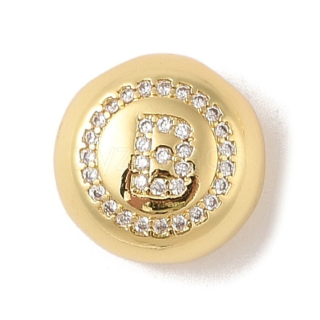 Rack Plating Brass & Cubic Zirconia Pendants KK-Z047-07G-B-RS-1