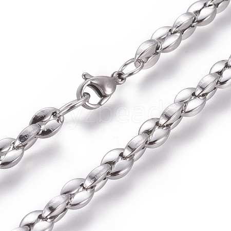 304 Stainless Steel Cable Chains Necklaces NJEW-L160-015P-1