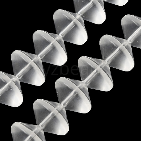 Frosted & Baking Paint Transparent Glass Beads Strands GL-CBA2ED2-03B-1