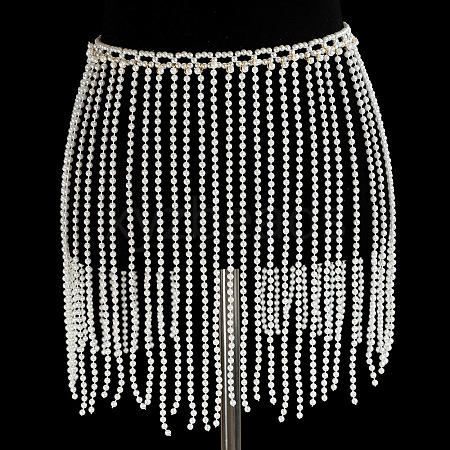 Plastic Imitation Pearl Sexy Skirt Body Chains WGABBBD-04-1