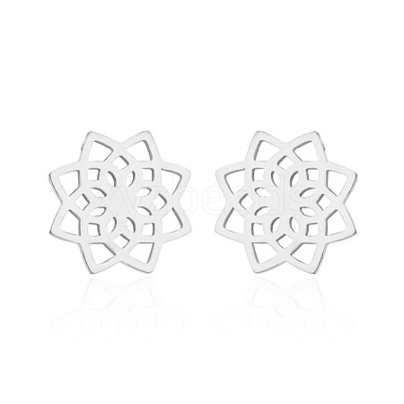 304 Stainless Steel Stud Earrings WGE2D60-08-1
