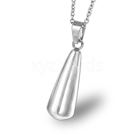 Teardrop Urn Ashes Pendant Necklace BOTT-PW0001-055A-P-1