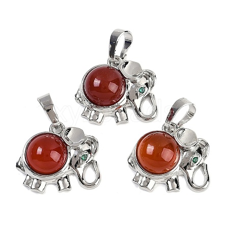 Natural Carnelian(Dyed & Heated) Pendants G-I374-A-P04-1