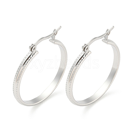 Non-Tarnish 304 Stainless Steel Hoop Earrings EJEW-I290-06P-1