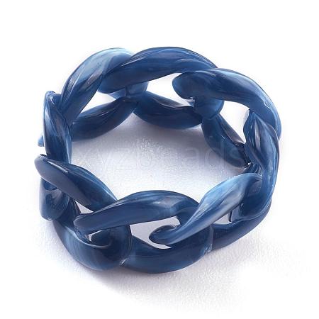 Cellulose Acetate(Resin) Finger Rings RJEW-H130-C01-1