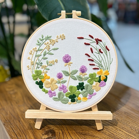 Flower Pattern DIY Embroidery Kits PW-WG15383-07-1