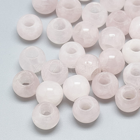 Natural Rose Quartz Beads G-T092-14mm-18-1