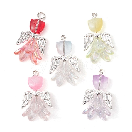 Transparent Acrylic and Glass Pendants PALLOY-JF02448-1