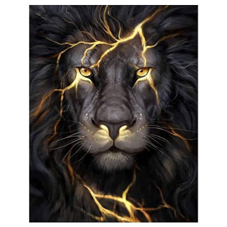 Lion Pattern DIY Diamond Painting Kit PW-WG71544-01-1