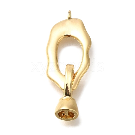 Brass Fold Over Clasps KK-K389-007G-1