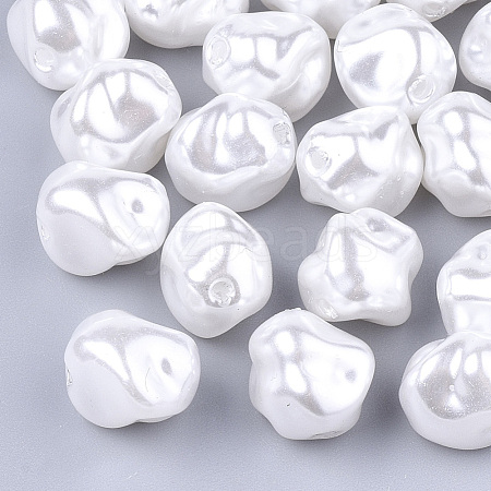 Eco-Friendly ABS Plastic Imitation Pearl Beads OACR-T012-03-1