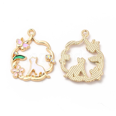 Alloy Enamel Pendants ENAM-C005-27G-01-1