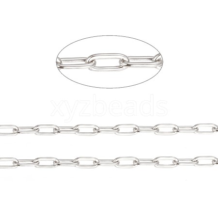 Tarnish Resistant 304 Stainless Steel Paperclip Chains CHS-F010-01A-P-01-1