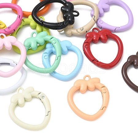 Spray Paint Alloy Spring Gate Rings AL-CBA95B0-01-1