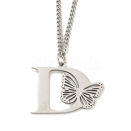 201 Stainless Steel Necklaces NJEW-Q336-01D-P-1