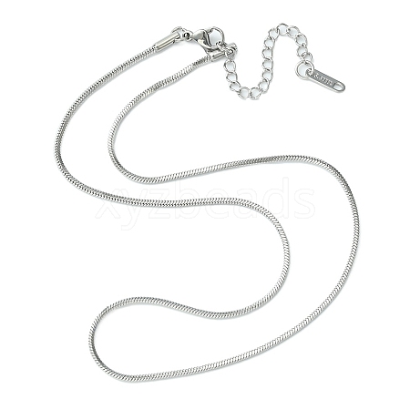 Ion Plating(IP) 304 Stainless Steel Snake Chain Necklace for Men Women NJEW-YW0001-10-1