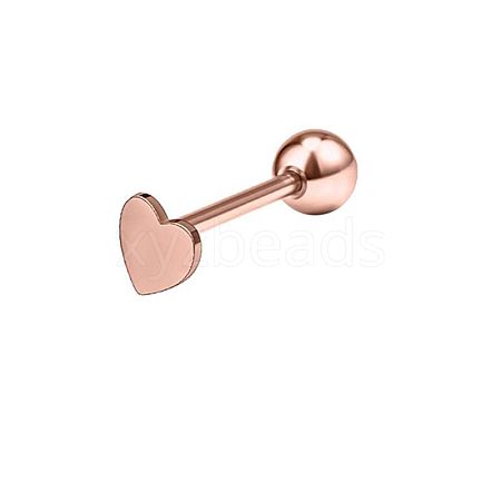 304 Stainless Steel Heart Straight Barbell Piercing Tongue Rings for Women Men WG8CDE1-03-1