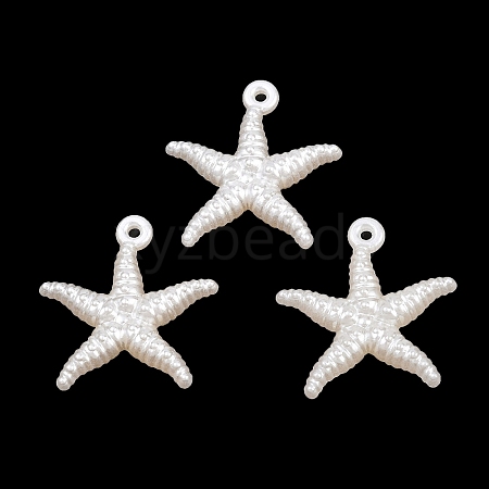 ABS Plastic Imitation Pearl Pendants KY-G035-01A-1