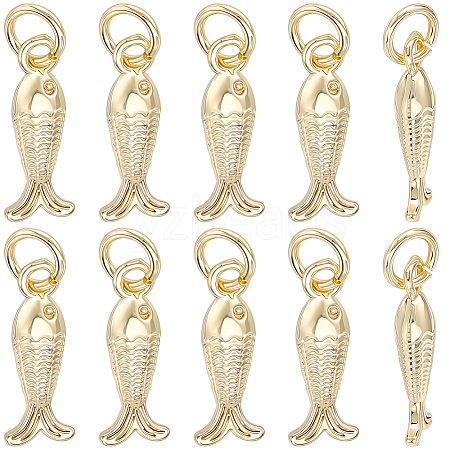 10Pcs Brass Pendants KK-BBC0025-86-1