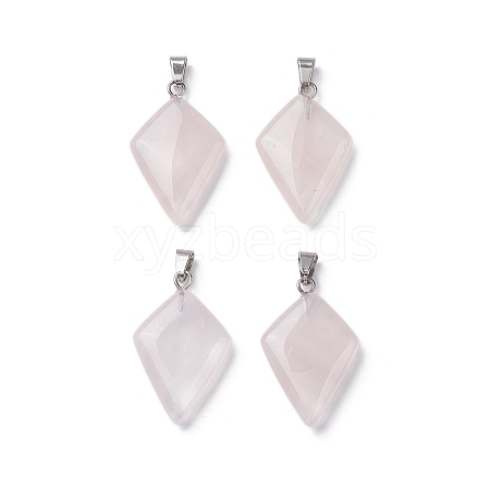 Natural Rose Quartz Pendants G-C110-05A-P-1