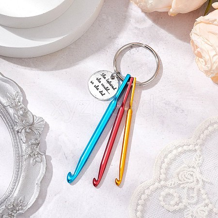 Aluminum Crochet Hooks Keychain KEYC-JKC01013-05-1