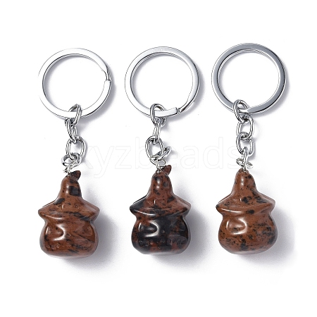 Natural Mahogany Obsidian Keychains KEYC-P011-04P-01-1