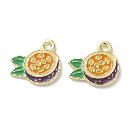 Fruit Alloy Enamel Charms PALLOY-S058-01LG-28-1