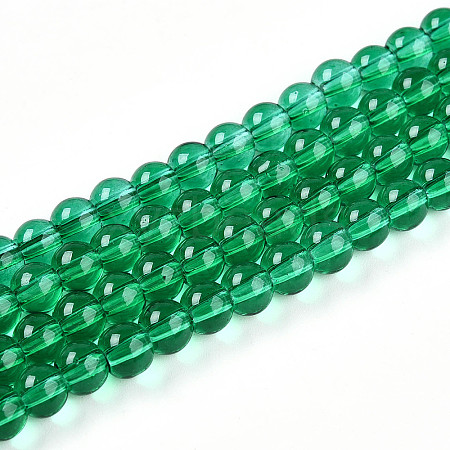 Baking Paint Transparent Glass Beads X1-DGLA-N006-6mm-09-1
