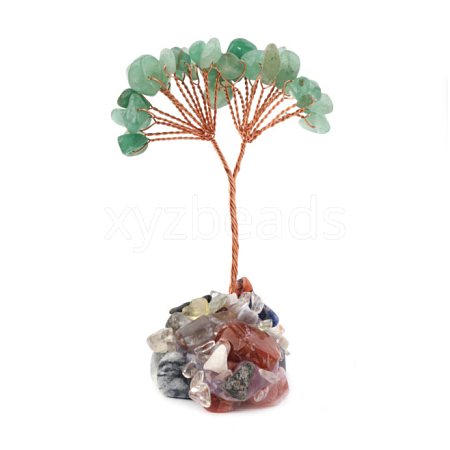 Natural Green Aventurine Chips Tree Decorations PW-WG24494-08-1