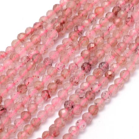 Natural Strawberry Quartz Beads Strands G-E411-09A-3mm-1