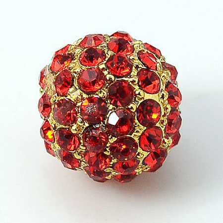 Alloy Rhinestone Beads RB-A034-12mm-A21G-1